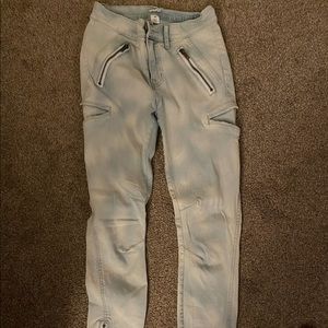 Skinny jeans - cloud distress with zippers